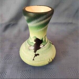 American Wild Collection "Gone Fishing" Handmade Native R.W. Adamson Vase